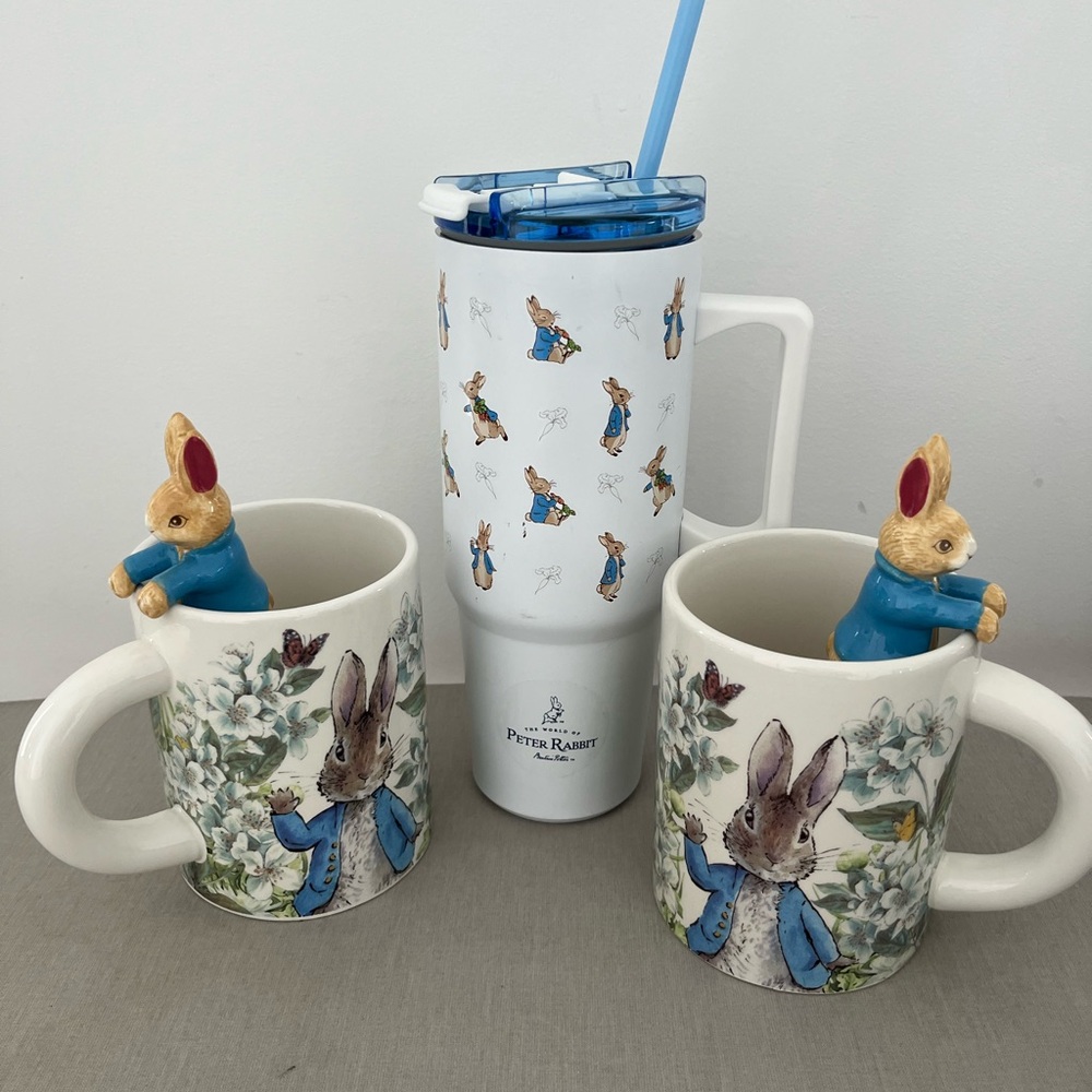 Mug and Tumbler Set - Blue and White
